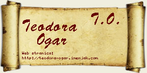 Teodora Ogar vizit kartica